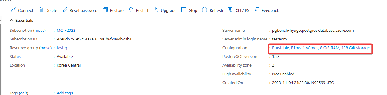 azure postgresql
